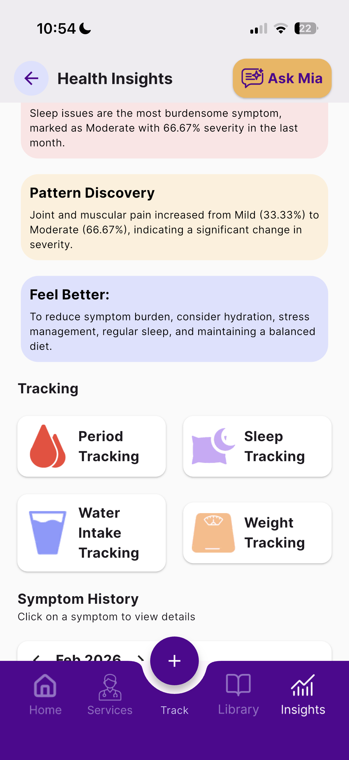 Insights: Pattern discovery and symptom trend analysis